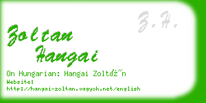 zoltan hangai business card
